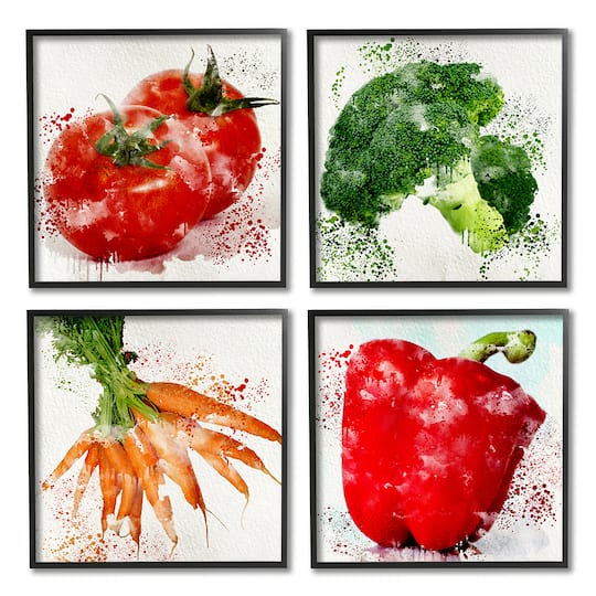 Stupell Industries Splash Color Farm Vegetables Red Green Orange,12" x 12"